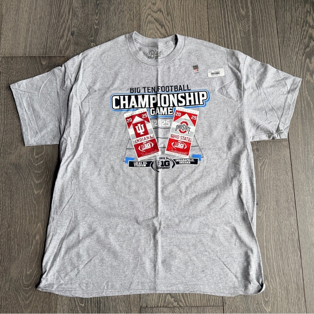 Blue 84 2025 Big Ten Football Championship Game Tickets Short Sleeve Size XL